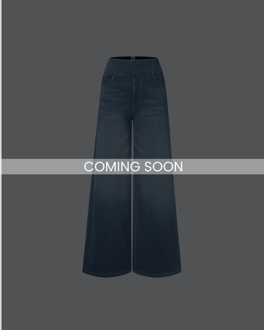 FLEX JWEATS™ HIGH WAISTED BAGGY WIDE LEG CASUAL BLUE JEANS