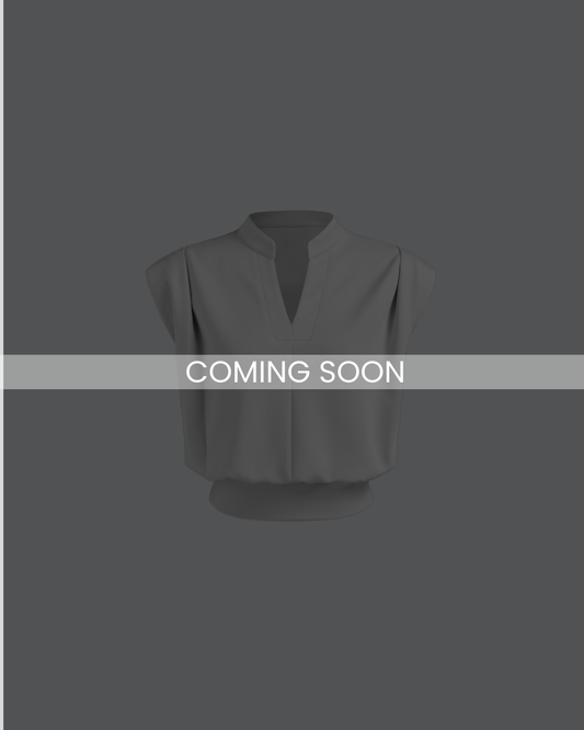 SOFTLYZERO™ NO SWEAT V-NECK PLEATED TUCK TOP