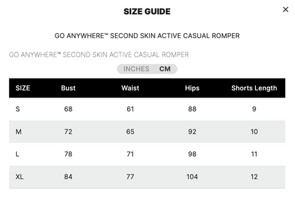 GO ANYWHERE™ SECOND SKIN ACTIVE CASUAL ROMPER